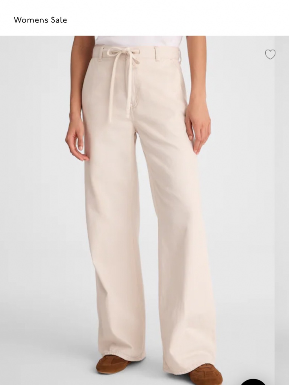 Madewell Airy Denim wide leg tie waist